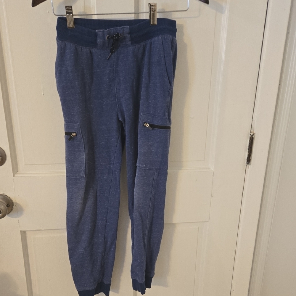 Old Navy Boys  Blue Jogger Pants with Zipper Pockets Size Large 10/12